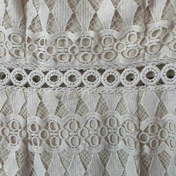 Lulus Kenna White Crochet Lace Sleeveless Bodycon Dress small - Picture 5 of 14